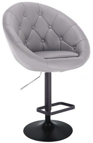 LuxuryForm Barová stolička VERA na čiernom tanieri - šedá