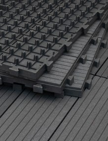 Gumová dlaždica COSMOPOLITAN 45 x 45 cm, antracit, zosilnená 2,5 cm MHEU5100062