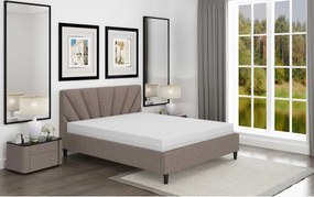 ECOMATRACE ČALÚNENÁ POSTEĽ SOLE 20 V SVETLO HNEDEJ FARBE S ROŠTOM Rozmery 180x200