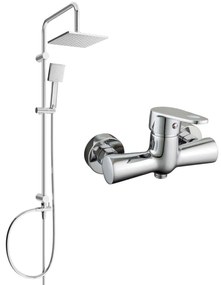 Mexen Tord sprchový set s dažďovou sprchou a sprchovou batériou Kama, chrómová, 72540200-00