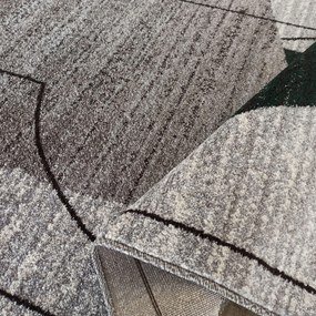 DY Moderný sivo-zelený koberec Otto 06 Rozmer: 80x150 cm