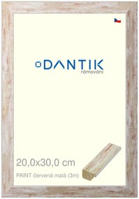 DANTIK rám na obraz 20x30 | PAINT červená malá (Sklo Čiré)