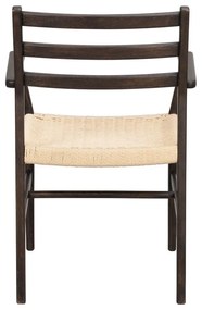 Jedálenská stolička v tmavohnedo-prírodnej farbe Harlan – Rowico