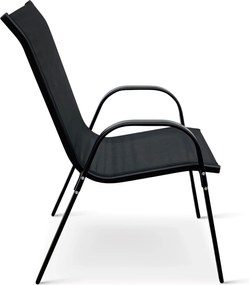 Noela Záhradný jedálenský set Capri 80cm + 4x kovová stolička Ramada