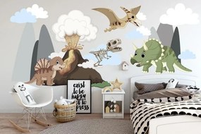 Nálepka na stenu pre deti fantastický svet dinosaurov 50 x 100 cm