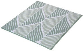 Kleine Wolke Leaf koberček do kúpeľne 60x50 cm obdĺžnik biela 9137685433