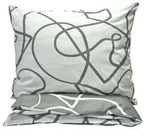 Obliečky bavlnené Merlot sivé 200x140cm+90x70cm TiaHome