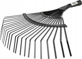 CROWNMAN KOVOVÉ vejárové hrable na lístie a trávu, 51 cm, 22 zubov