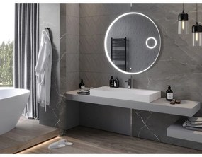 Mexen Ella, LED kúpeľňové zrkadlo s podsvietením a kozmetickým zrkadielkom 100x100 cm, 6000K, ochrana proti zahmlievaniu, 9811-100-100-611-00