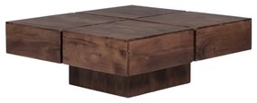 furniture-nabytek.cz - Masívny konferenčný stolík Amberley z akácie, lakovaný, hnedý – 80×80 cm