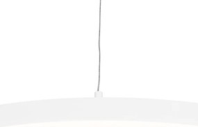 Dizajnové závesné svietidlo biele 60 cm vrátane LED 3-stupňového stmievača - Anello