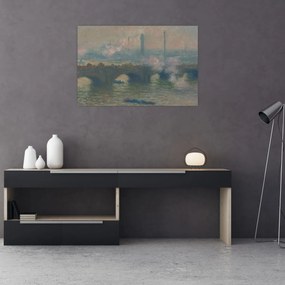 Obraz - Claude Monet, Waterloo Bridge, Gray Day, reprodukcia (90x60 cm)