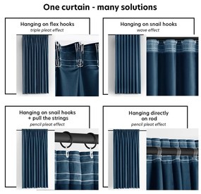 Modrý zamatový dimout záves 200x270 cm Velto – Filumi