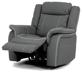 Autronic BONTEC Polohovacie kreslo, elektrické zabudované ovládanie, šedá, ekokoža, TV-4119 GREY Farba: Béžová