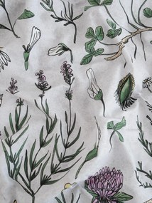 Bavlnená obliečka na vankúšik Renforcé 40 × 40 cm – Herbár sivý