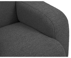 Tmavosivé kreslo z textílie bouclé Molino – Micadoni Home