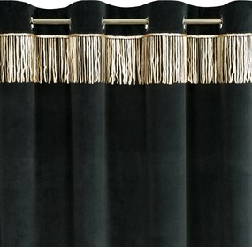 ZATEMŇOVACÍ ZÁVES NA KRÚŽKOCH JASPER 140X250 CM ČIERNA