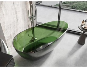 Mexen Glass, voľne stojaca priesvitná vaňa 170 x 85 cm, chrómová zátka, 58061708502