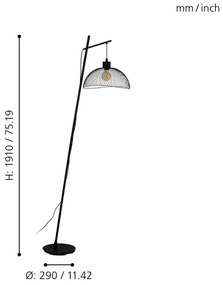 Eglo 43307 - Stojacia lampa POMPEYA 1xE27/60W/230V