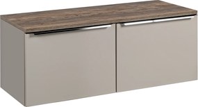 Comad Kúpeľňová skrinka pod doskové umývadlo set Santa Fe Taupe 120 sivohnedá/dub santa fe