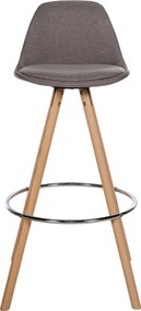 Barová stolička Corbin Round - látka, natura rám - taupe