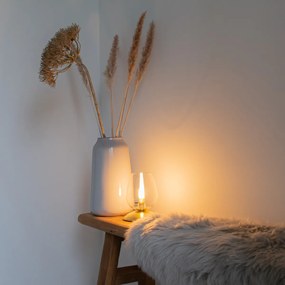 Klasická stolná lampa zlatá so sklom - Elien