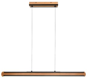 LED závesné svietidlo v čierno-prírodnej farbe Deacon – Trio