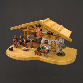 AMADEA Drevený betlehem BEZ FIGURÍK 54 cm