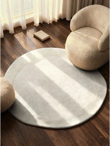 Krémový ručne tkaný okrúhly koberec s prímesou vlny ø 160 cm Kari Organic – Villeroy&amp;Boch