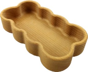 AMADEA Drevená miska v tvare mráčika, masívne drevo, rozmer 20,5x11,2x4,5 cm