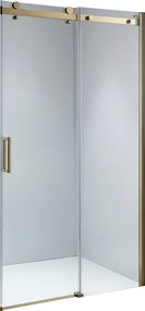 BPS-koupelny Posuvné sprchové dvere SH03D 120 zlaté/transparent pre inštaláciu do niky - bez vaničky