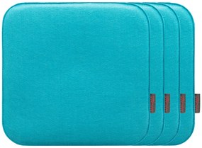 Magma Podložka na sedenie Avaro, 4 kusy (hranatý tvar, petrolejová)  (100247989)