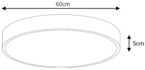 LED Stropné svietidlo LED/60W/230V 4000K pr. 60 cm biela