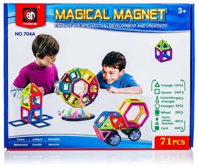 KIK KX9682 Magnetická stavebnica Magical Magnet - 71 dielov