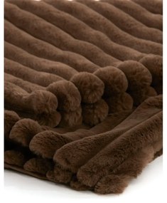 Hnedá deka z mikroplyšu 130x170 cm Vajen – Light &amp; Living