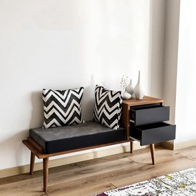 Lavica s úložným priestorom v dekore orechového dreva Fiume