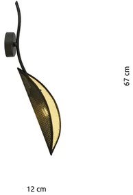 Nástenné svietidlo LOTUS 1xE14/10W/230V čierna/zlatá