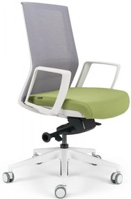 Kancelárska ergonomická stolička BESTUHL S27 WHITE — viac farieb, snímateľný poťah Zelená