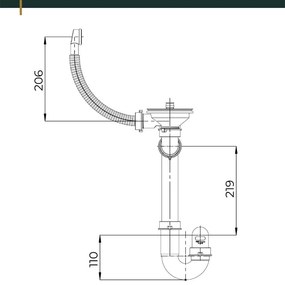 Sink Quality Ferrum, kuchynský granitový drez 605x495x210 mm + zlatý sifón, biela, SKQ-FER.W.5KBO.XG