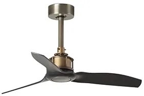 FARO BARCELONA Stropný ventilátor na diaľkové ovládanie JUST FAN XS, 6 rýchlostí, zlatý/čierny
