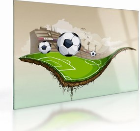 Sklenený obraz - Futbalové ihrisko (70x50 cm)