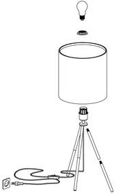 Eglo 43555 - Stolná lampa ARNHEM 1xE27/40W/230V