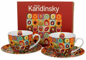 Duo Porcelánová šálka s podšálkou Kandinskij Squares 270 ml sada 2ks