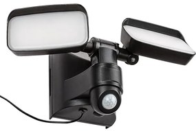 Rabalux 77091 - LED solárne nástenné svietidlo LESZNO 2xLED/5W/3,7V IP54 čierne