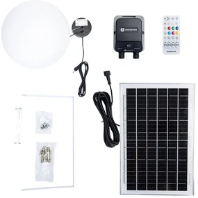 Aigostar-LED RGBW Solárny luster MESH 35W/3,7V 8000 mAh 2700K-6500K IP65 pr. 50 cm