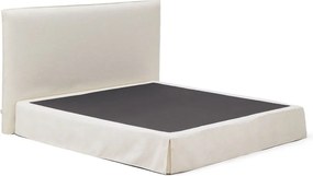 Biela čalúnená dvojlôžková posteľ 180x200 cm Jaira – Kave Home