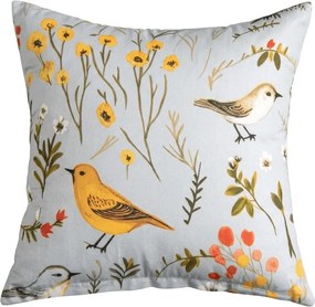 Obliečka na vankúš z mikrovlákna SPRING BIRDS 45x45 cm, farebný