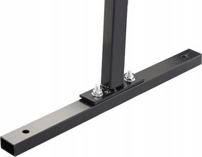 Garden Line SKLADACIA LAVICA, DĹŽKA 68 CM, S OPOROU PRE NOHY – ČIERNA *8282