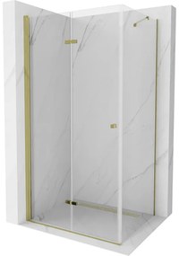 Mexen Lima sprchová kabína, skladacie dvere 100 x 70 cm, transparentnéné, zlatá - 856-100-070-50-00