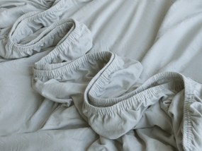 XPOSE® Detská jersey plachta Exclusive jersey - svetlo sivá 70x140 cm